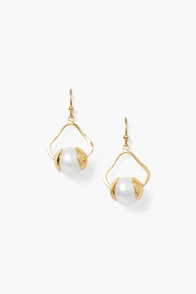 Maribel Drop Earrings White Pearl Women Chan Luu Earrings