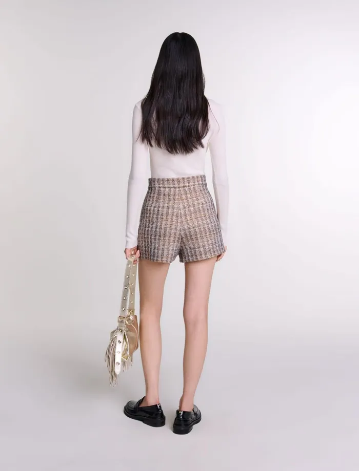 Matching Sets Women Maje Tweed Skort Brown