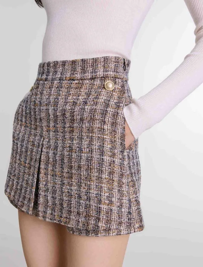 Matching Sets Women Maje Tweed Skort Brown