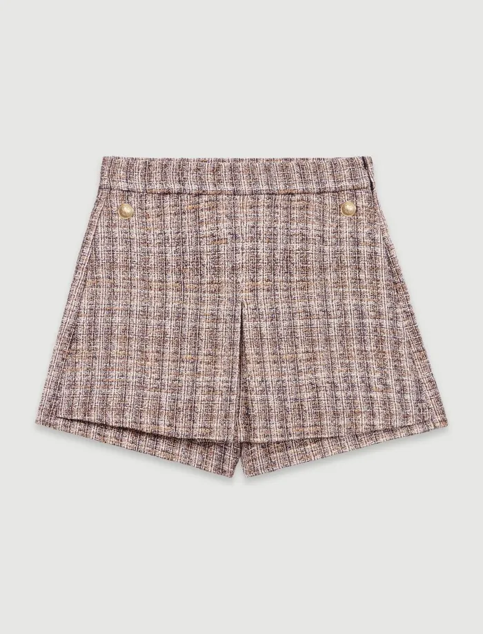 Matching Sets Women Maje Tweed Skort Brown