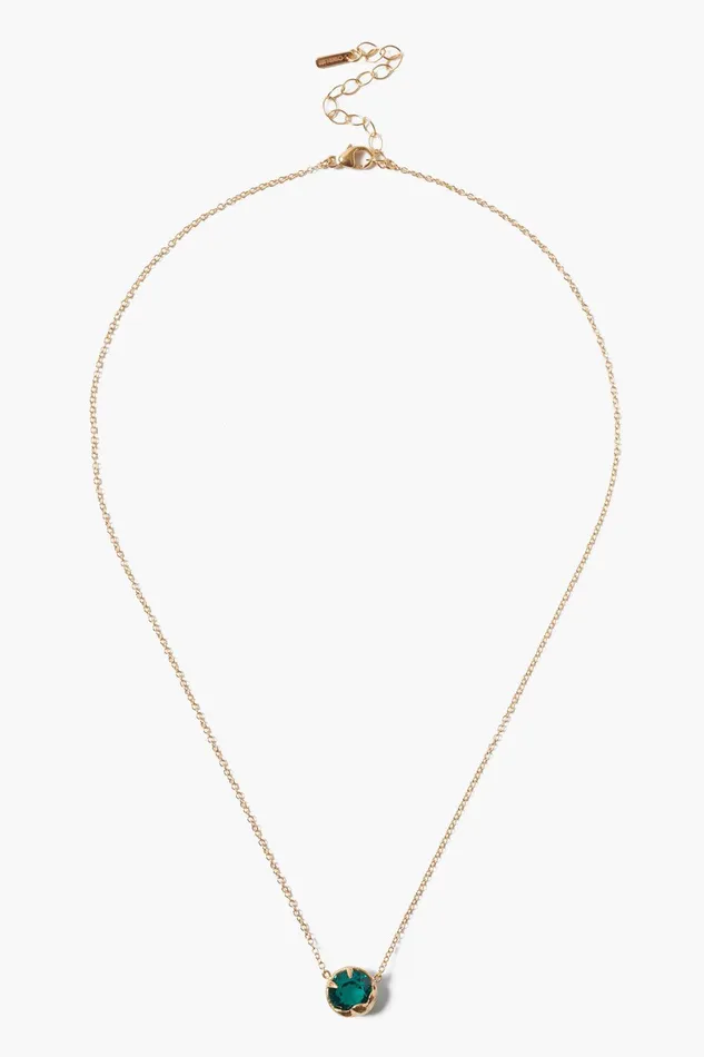 May Birthstone Necklace Emerald Crystal Women Chan Luu Necklaces