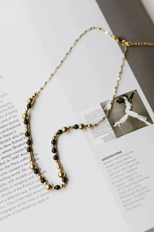 Mckenzie Beaded Necklace Black Women Bohme Jewelry