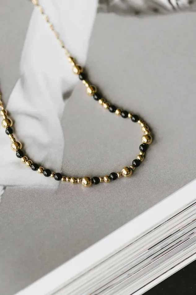 Mckenzie Beaded Necklace Black Women Bohme Jewelry