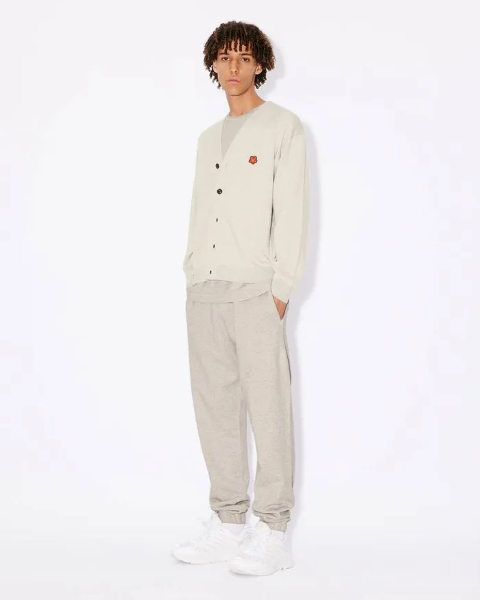Men 039Boke Flower039 Embroidered Cardigan Pale Grey Kenzo Sweaters And Cardigans