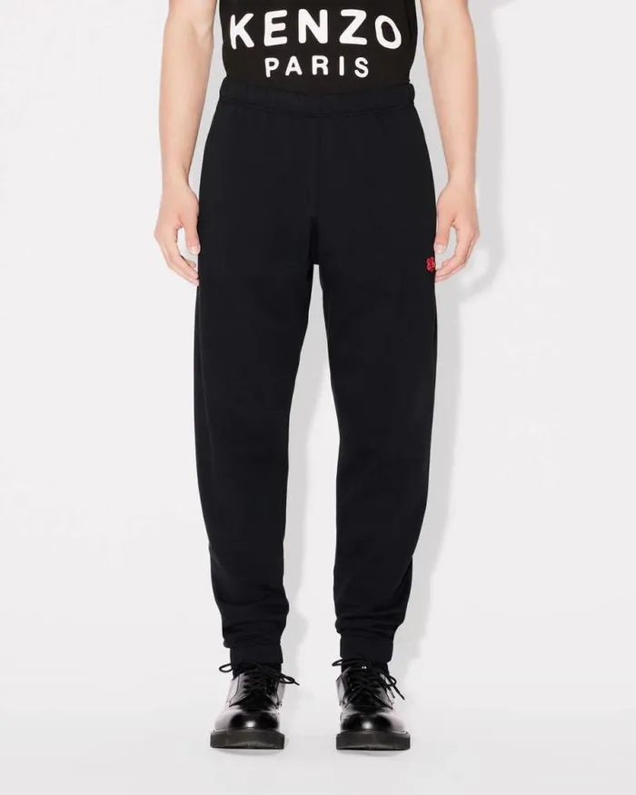 Men 039Boke Flower039 Embroidered Jog Pants Black Kenzo Pants And Shorts