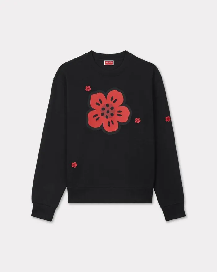 Men 039Boke Flower039 Embroidered Sweatshirt In Cotton Black Kenzo Sweatshirts And Hoodies