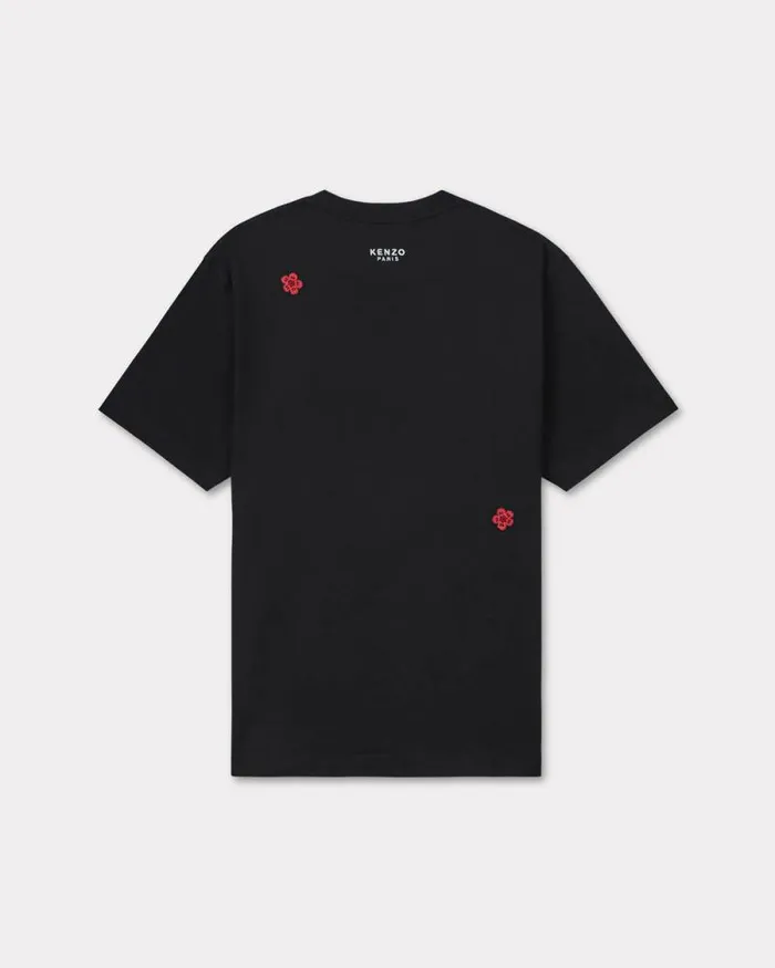 Men 039Boke Flower039 Embroidered Tshirt In Cotton Black Kenzo Tshirts And Polos