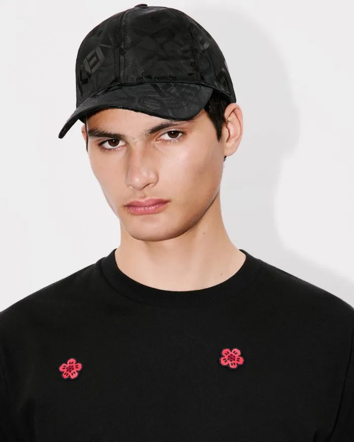 Men 039Boke Flower039 Embroidered Tshirt In Cotton Black Kenzo Tshirts And Polos
