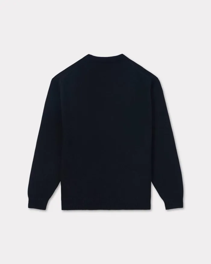 Men 039Boke Flower039 Embroidered Wool Jumper Black Kenzo Sweaters And Cardigans