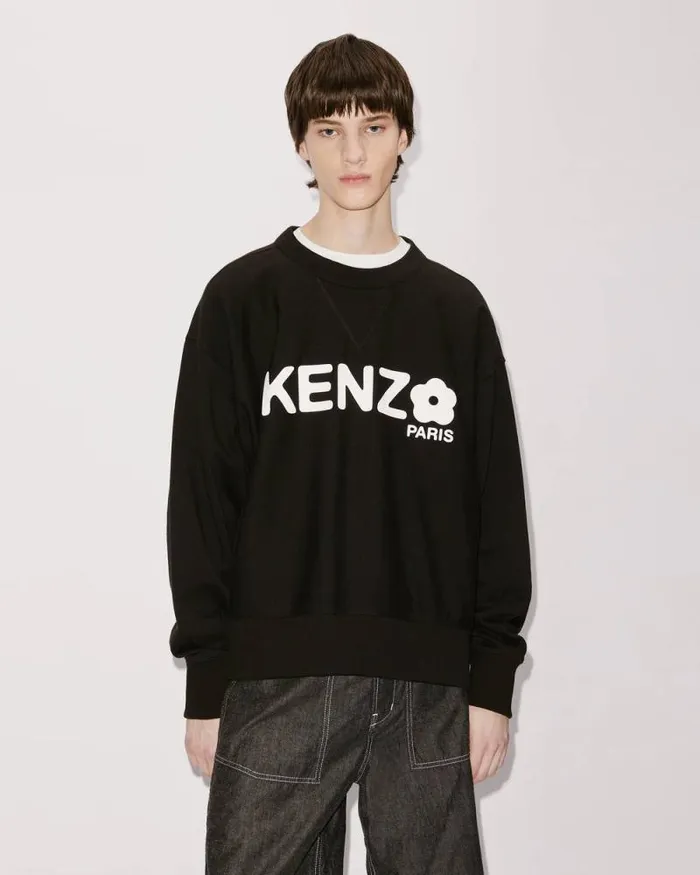 Men 039Boke Flower039 Oversized Sweatshirt Black Kenzo Sweatshirts And Hoodies