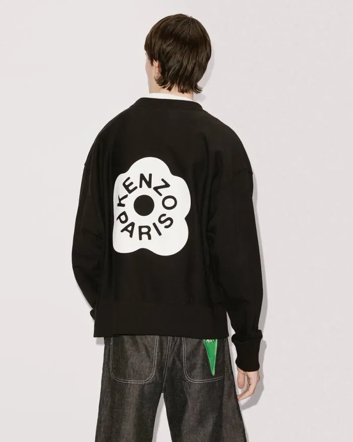 Men 039Boke Flower039 Oversized Sweatshirt Black Kenzo Sweatshirts And Hoodies