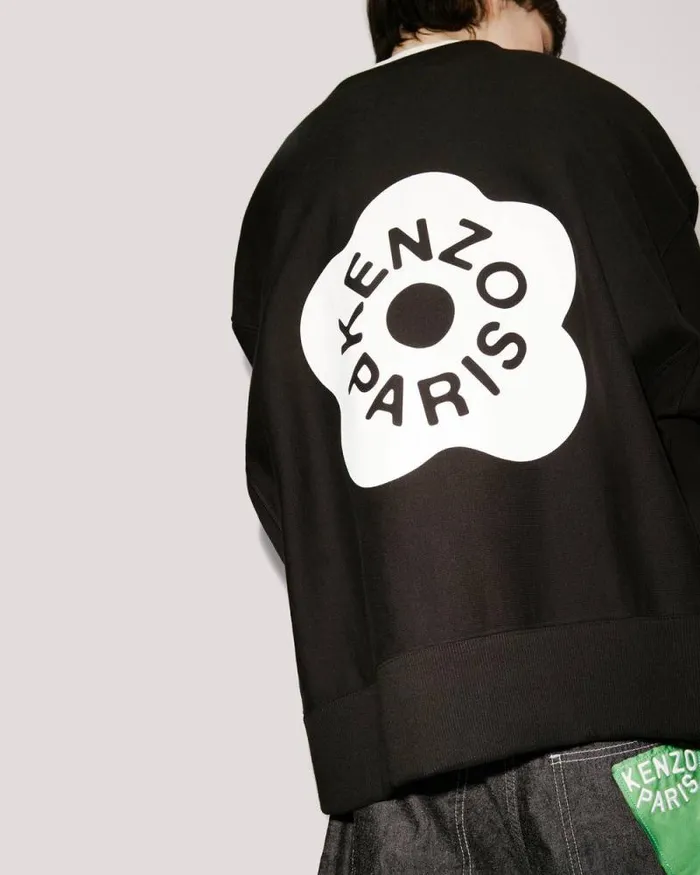 Men 039Boke Flower039 Oversized Sweatshirt Black Kenzo Sweatshirts And Hoodies