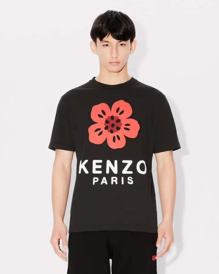 Men 039Boke Flower039 Tshirt In Cotton Black Kenzo Tshirts And Polos