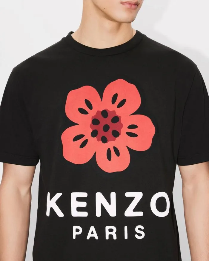 Men 039Boke Flower039 Tshirt In Cotton Black Kenzo Tshirts And Polos
