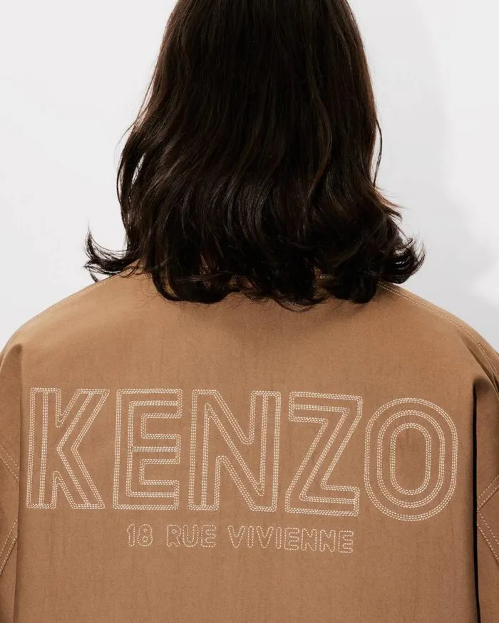 Men 039KENZO Archive 1970039 Embroidered Workwear Jacket Tabac Kenzo Jackets And Coats