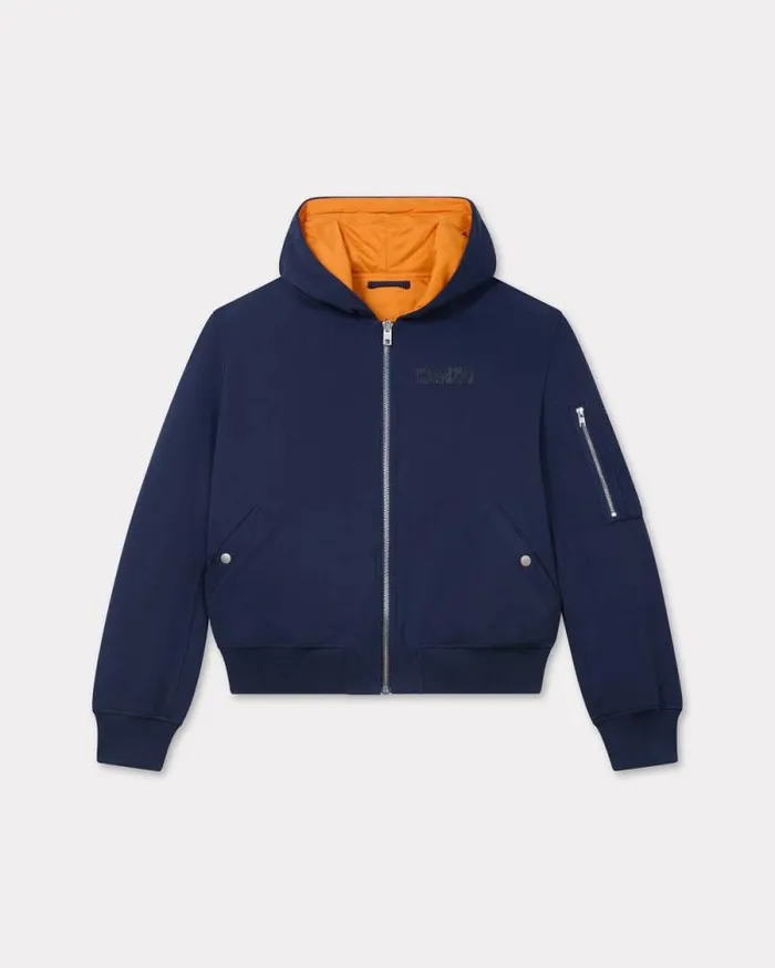 Men 039KENZO Archive 1970039 Reversible Bomber Midnight Blue Kenzo Jackets And Coats