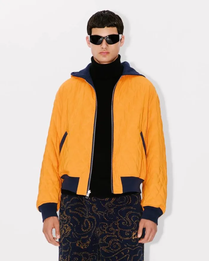 Men 039KENZO Archive 1970039 Reversible Bomber Midnight Blue Kenzo Jackets And Coats