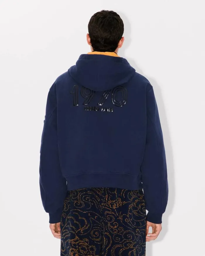 Men 039KENZO Archive 1970039 Reversible Bomber Midnight Blue Kenzo Jackets And Coats