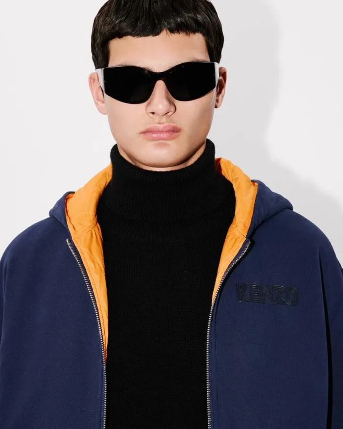 Men 039KENZO Archive 1970039 Reversible Bomber Midnight Blue Kenzo Jackets And Coats