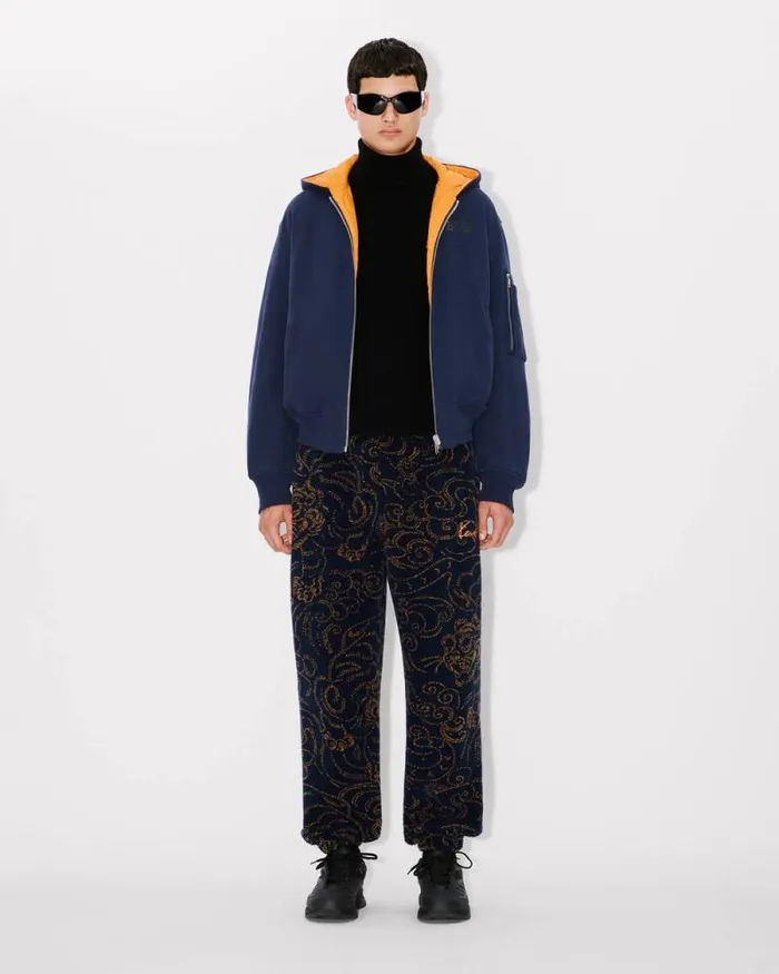 Men 039KENZO Archive 1970039 Reversible Bomber Midnight Blue Kenzo Jackets And Coats