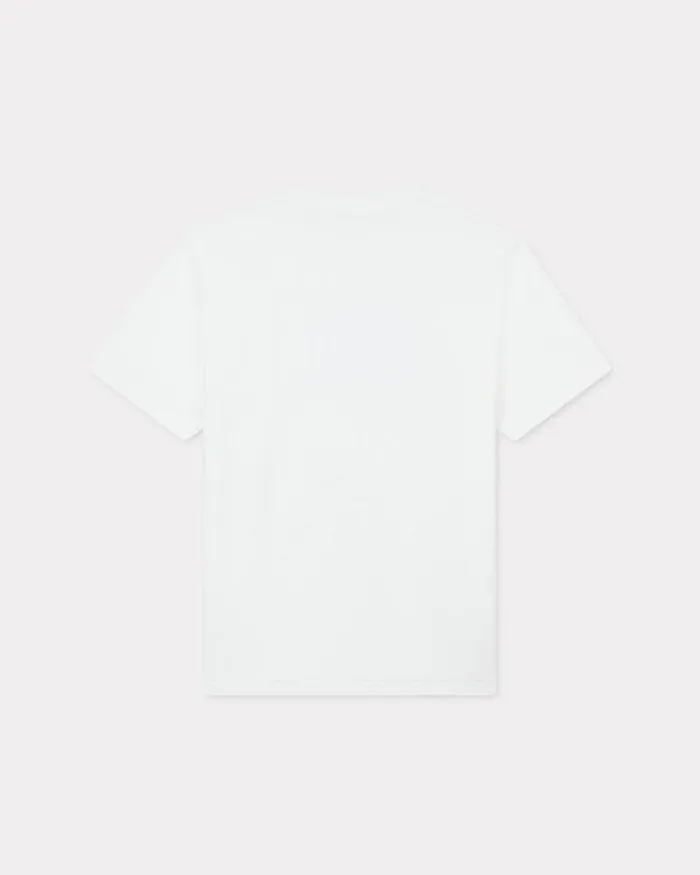 Men 039KENZO Business039 Tshirt In Cotton Off White Kenzo Tshirts And Polos