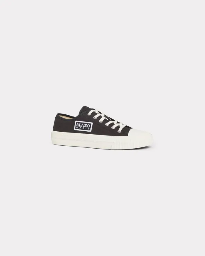 Men 039KENZO Foxy039 Canvas Trainers Black Kenzo Sneakers