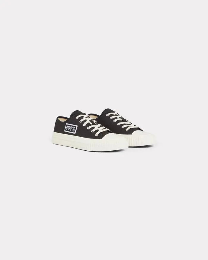 Men 039KENZO Foxy039 Canvas Trainers Black Kenzo Sneakers