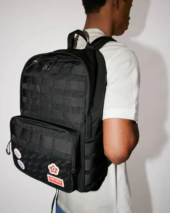 Men 039KENZO Jungle039 Backpack Black Kenzo Bags