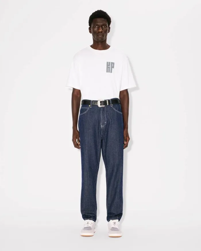Men 039KENZO Kamon039 Oversized Tshirt In Cotton Off White Kenzo Tshirts And Polos
