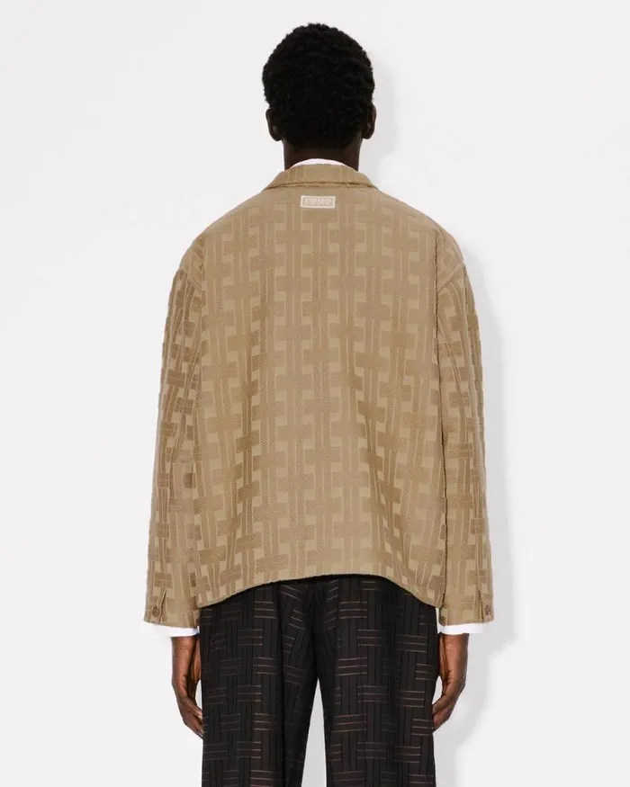 Men 039KENZO Weave039 Workwear Jacket Tan Kenzo Tailoring