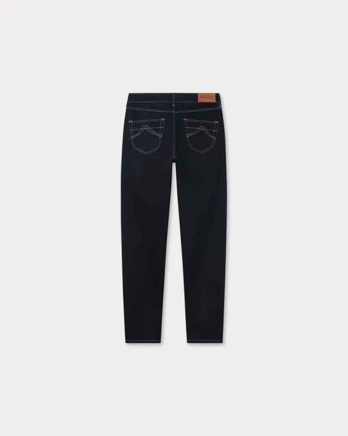 Men BARA Slim Jeans In Japanese Denim Rinse Black Denim Kenzo Pants And Shorts