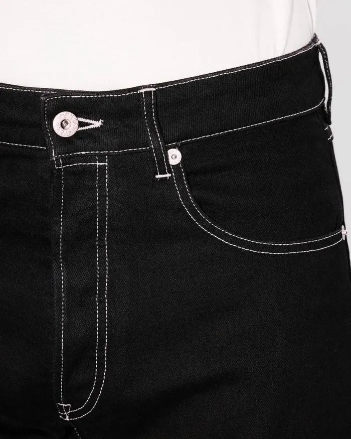 Men BARA Slim Jeans In Japanese Denim Rinse Black Denim Kenzo Pants And Shorts