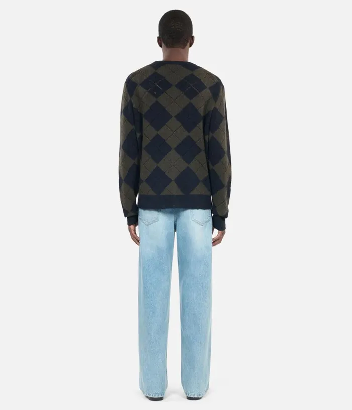 Men Black And Khaki Diamond Sweater THE KOOPLES Sweaters