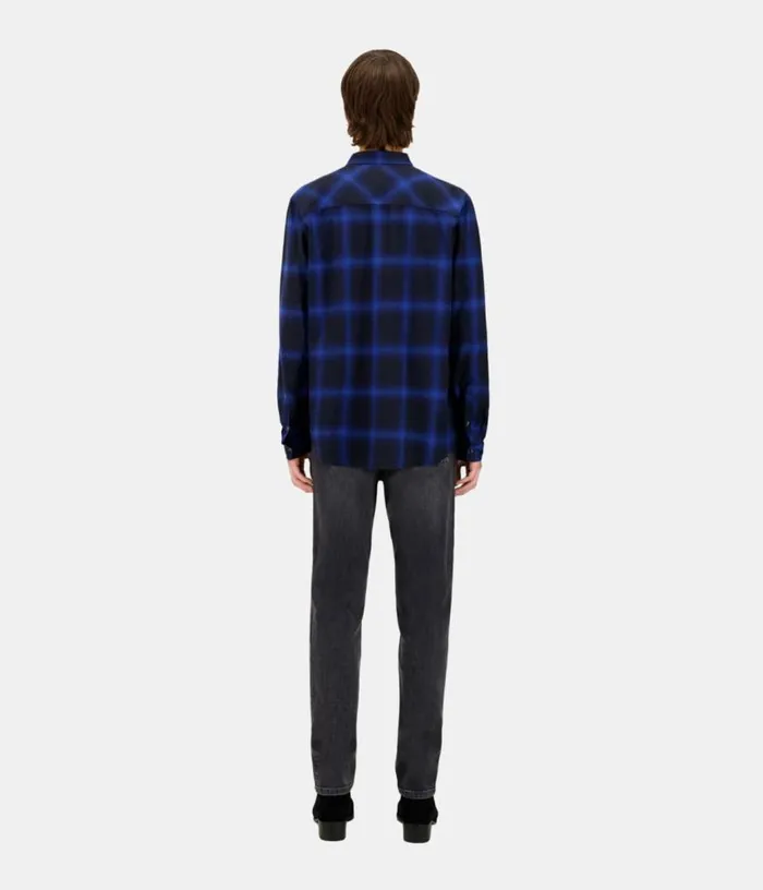 Men Blue And Black Checked Shirt THE KOOPLES Shirts
