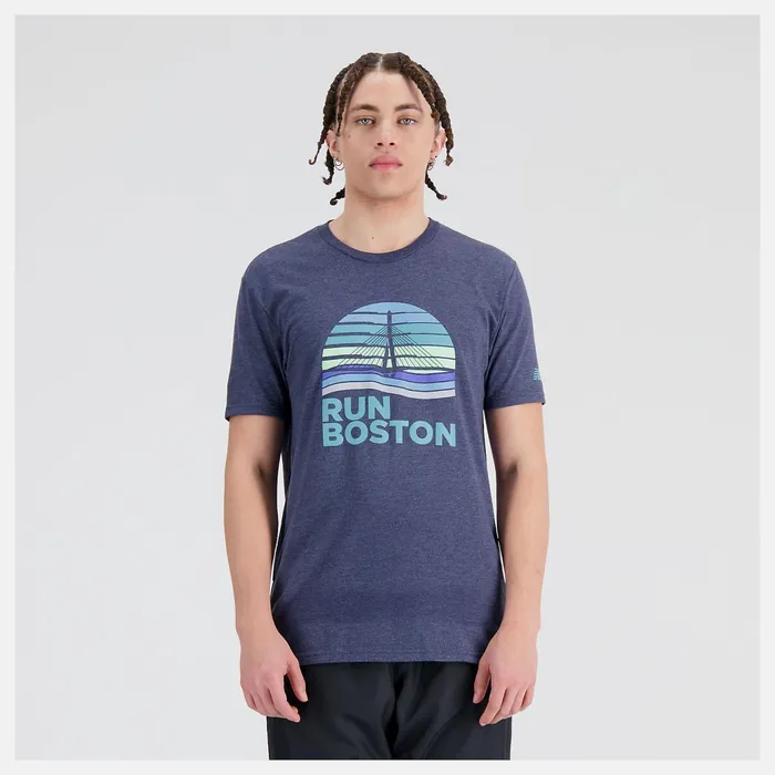 Men Boston Bridge Graphic TShirt Victory Blue New Balance Shirts Men Boston Bridge Graphic TShirt Victory Blue New Balance Shirts