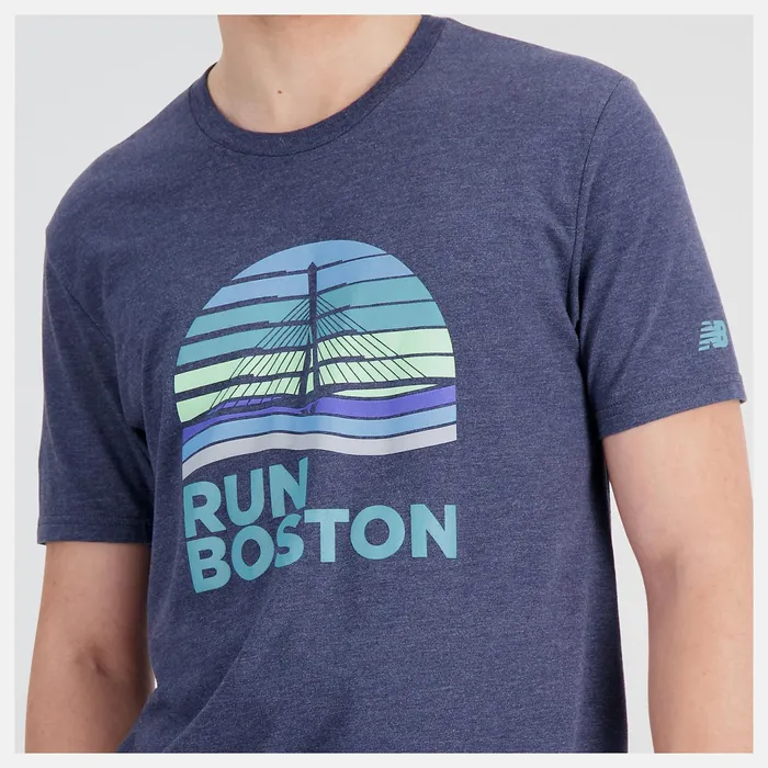 Men Boston Bridge Graphic TShirt Victory Blue New Balance Shirts Men Boston Bridge Graphic TShirt Victory Blue New Balance Shirts