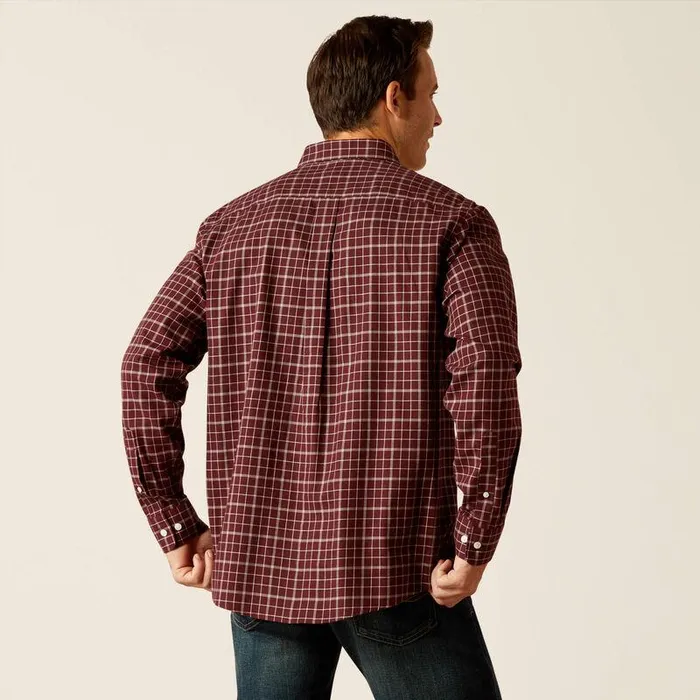 Men Button Down Shirts Ariat Clement Shirt Marron Men Button Down Shirts Ariat Clement Shirt Marron