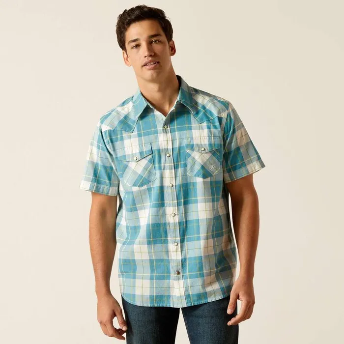 Men Button Down Shirts Ariat Harry Retro Fit Shirt Gasoline