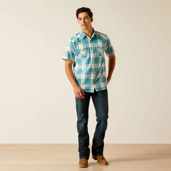 Men Button Down Shirts Ariat Harry Retro Fit Shirt Gasoline Men Button Down Shirts Ariat Harry Retro Fit Shirt Gasoline