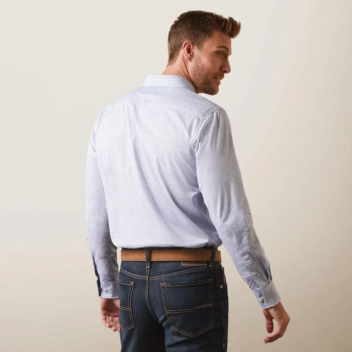 Men Button Down Shirts Ariat Medallion Stretch Modern Fit Shirt White Men Button Down Shirts Ariat Medallion Stretch Modern Fit Shirt White