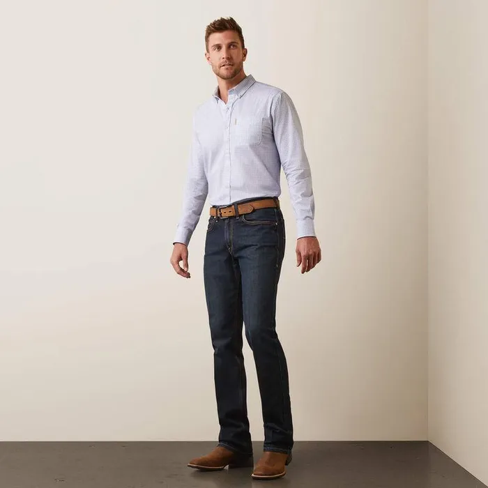 Men Button Down Shirts Ariat Medallion Stretch Modern Fit Shirt White Men Button Down Shirts Ariat Medallion Stretch Modern Fit Shirt White