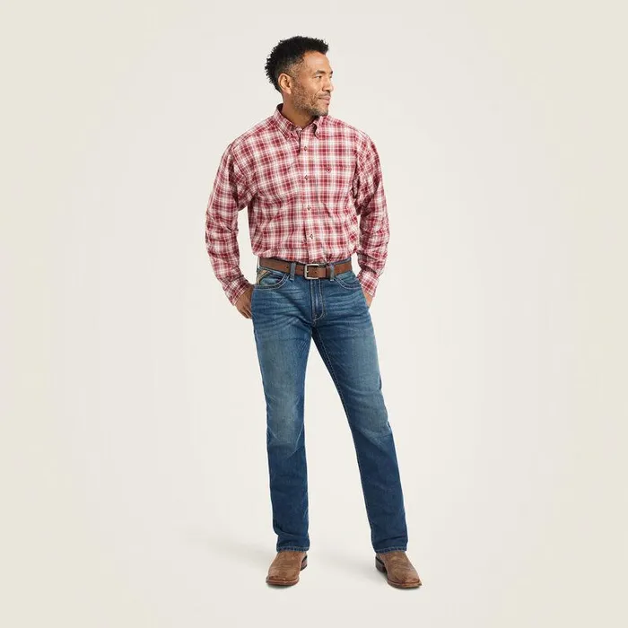 Men Button Down Shirts Ariat Pro Series Keegan Stretch Classic Fit Shirt Samba