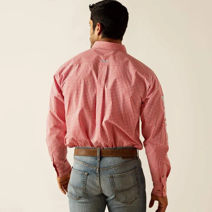 Men Button Down Shirts Ariat Pro Series Team Gilbert Classic Fit Shirt Red Men Button Down Shirts Ariat Pro Series Team Gilbert Classic Fit Shirt Red
