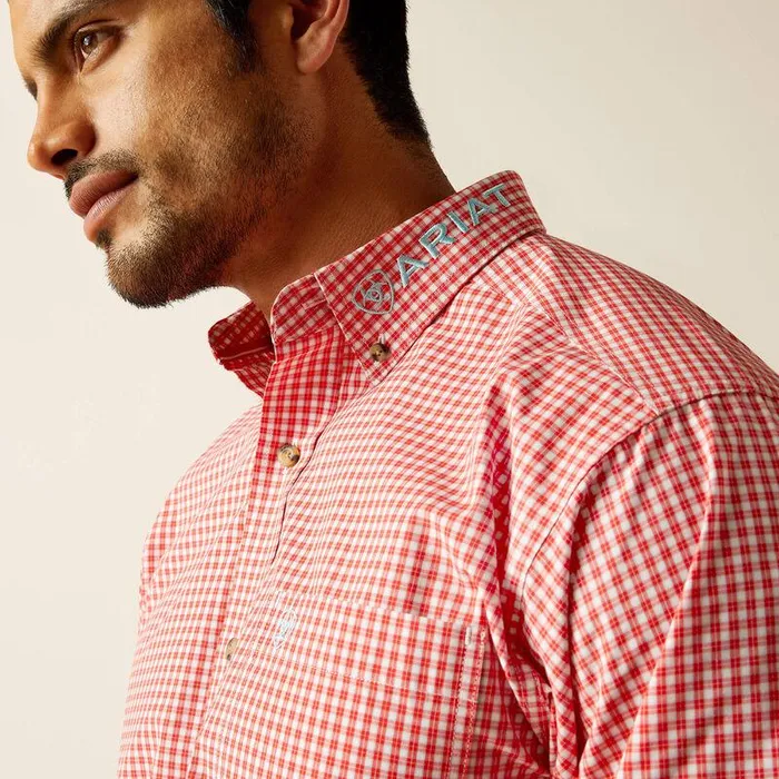 Men Button Down Shirts Ariat Pro Series Team Gilbert Classic Fit Shirt Red Men Button Down Shirts Ariat Pro Series Team Gilbert Classic Fit Shirt Red
