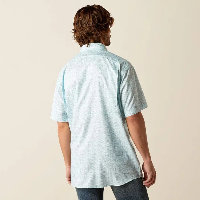Men Button Down Shirts Ariat VentTEK Classic Fit Shirt Blue