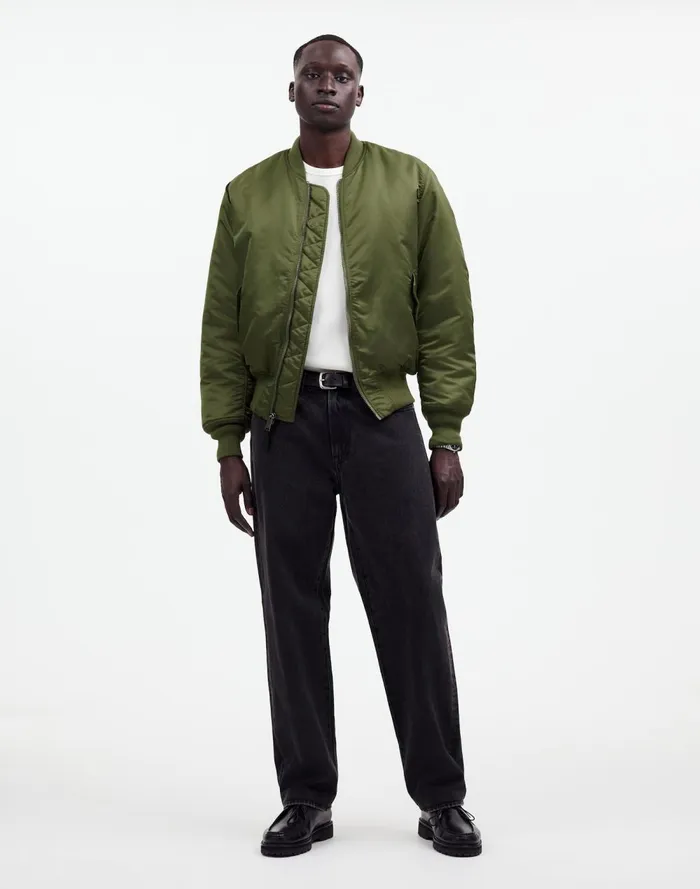 Men Coats Jackets Madewell Madewell X Alpha Industries MA1 Flight Jacket Heritage Olive Men Coats Jackets Madewell Madewell X Alpha Industries MA1 Flight Jacket Heritage Olive