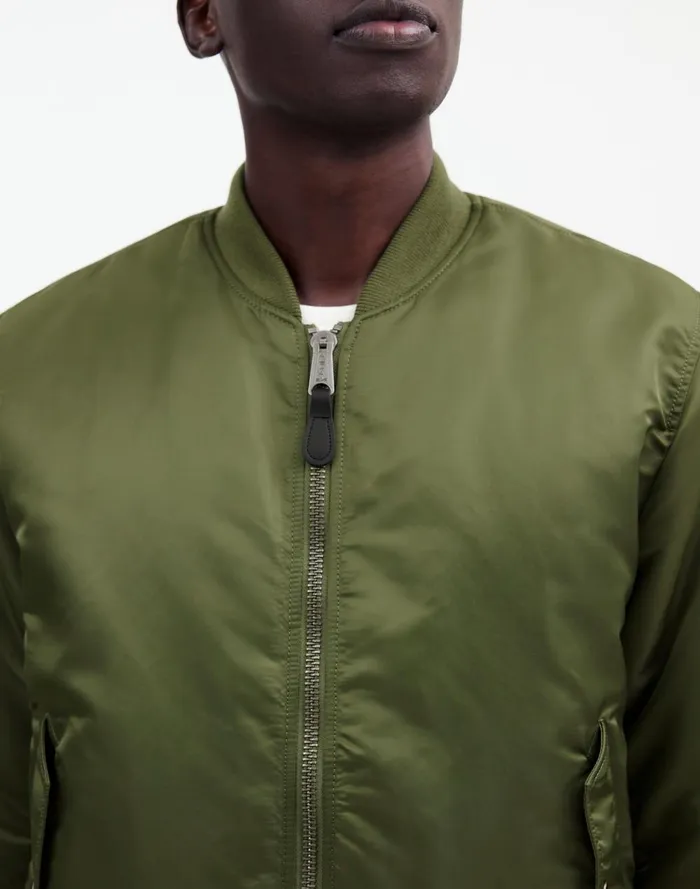 Men Coats Jackets Madewell Madewell X Alpha Industries MA1 Flight Jacket Heritage Olive
