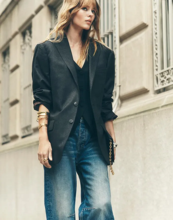Men Coats Jackets Madewell The Roebling TwoButton Blazer In Italian Fabric Hthr Chocolate