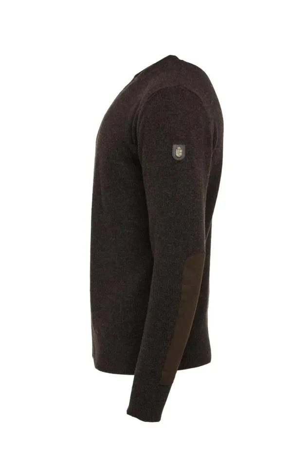 Men Country Crew Neck Knit Chocolate Holland Cooper Knitwear