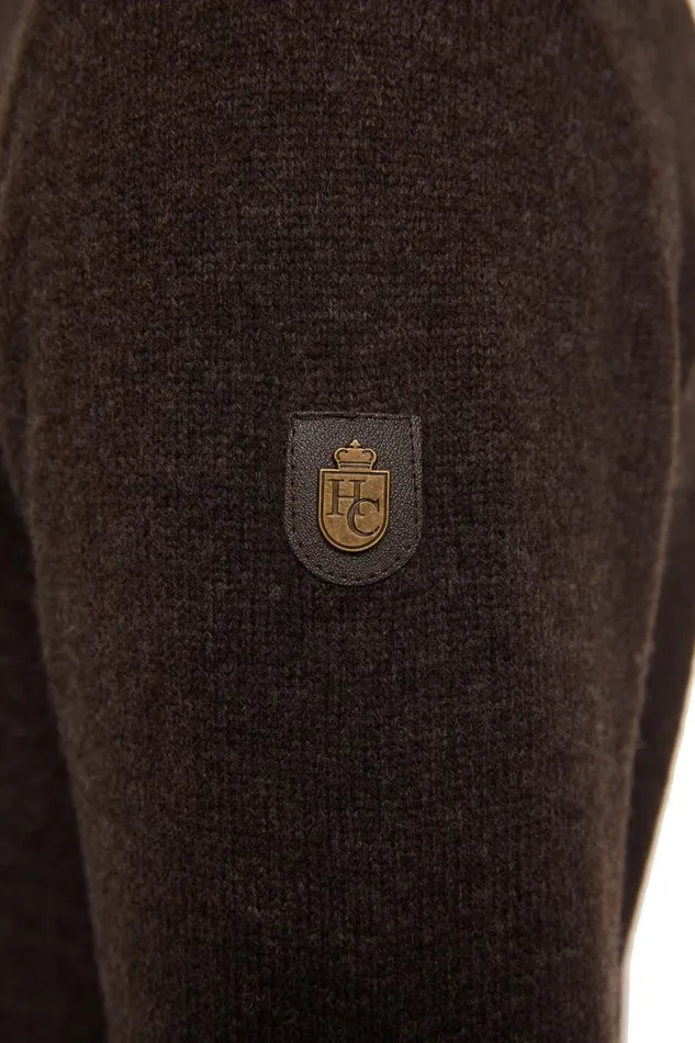 Men Country Crew Neck Knit Chocolate Holland Cooper Knitwear